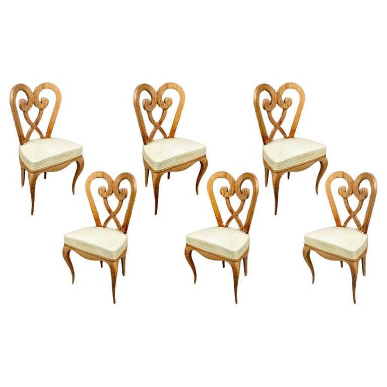 Germaine Darbois-gaudin (decorator, Ocean Liners) Six Art Deco Chairs Circa 1940-photo-1