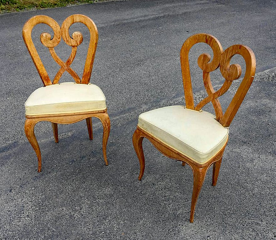 Germaine Darbois-gaudin (decorator, Ocean Liners) Six Art Deco Chairs Circa 1940-photo-2