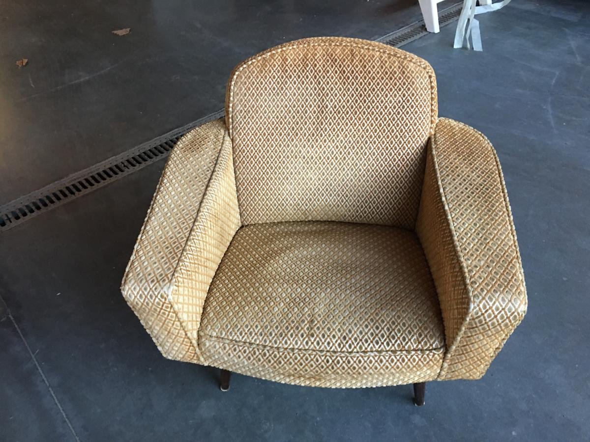 Pair Of Vintage 1950s Armchairs -photo-4