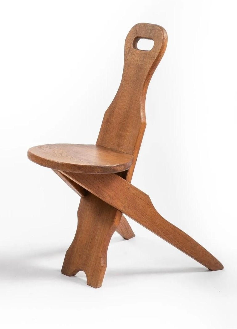 Paire De Chaises Brutalistes Circa 1950/1960-photo-3