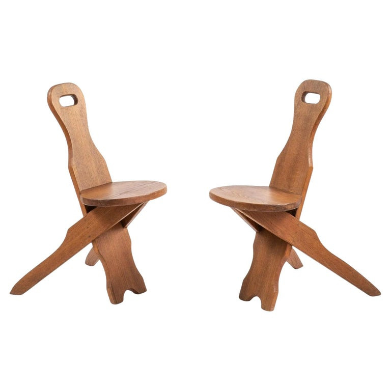 Paire De Chaises Brutalistes Circa 1950/1960