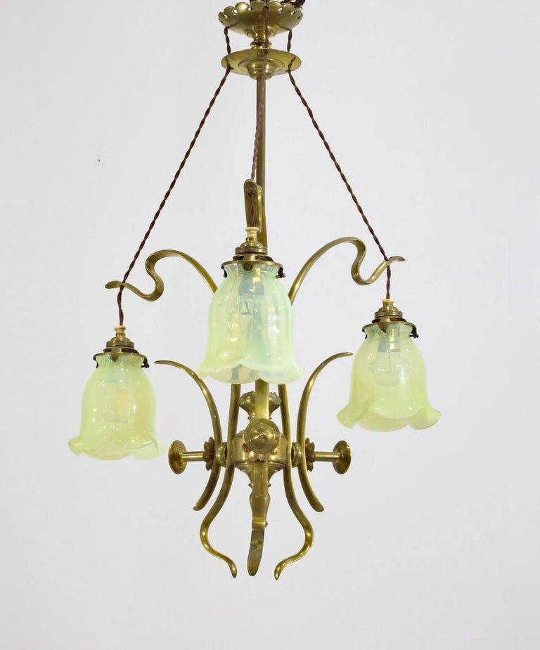 Attributed To William Arthur Smith (was) Benson (1854-1924) Art And Craft Chandelier-photo-2
