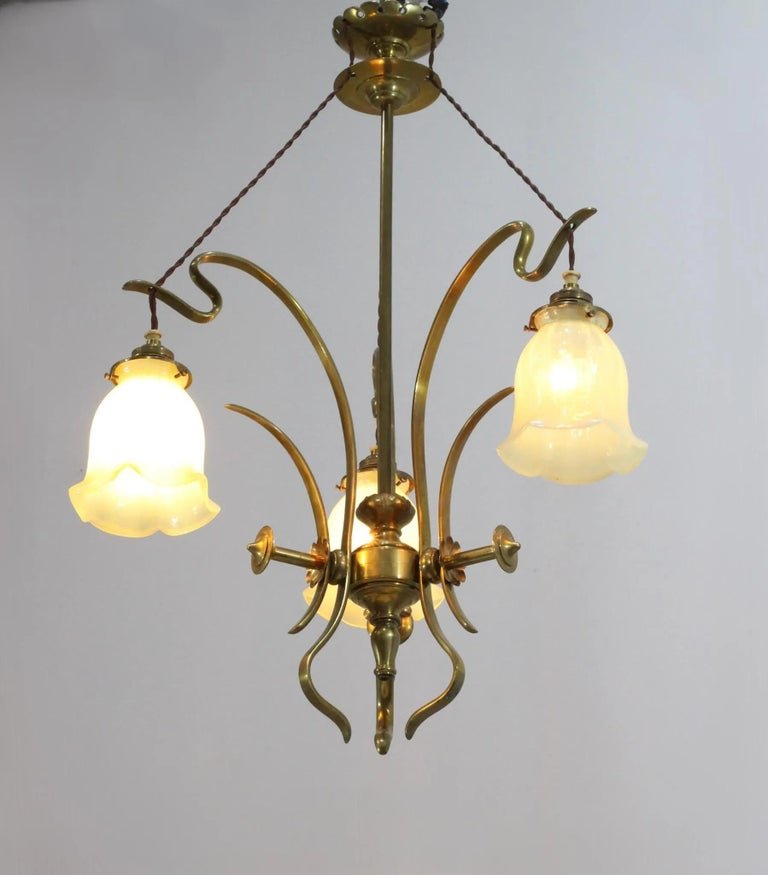 Attributed To William Arthur Smith (was) Benson (1854-1924) Art And Craft Chandelier-photo-3