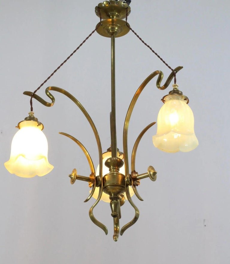 Attributed To William Arthur Smith (was) Benson (1854-1924) Art And Craft Chandelier-photo-4