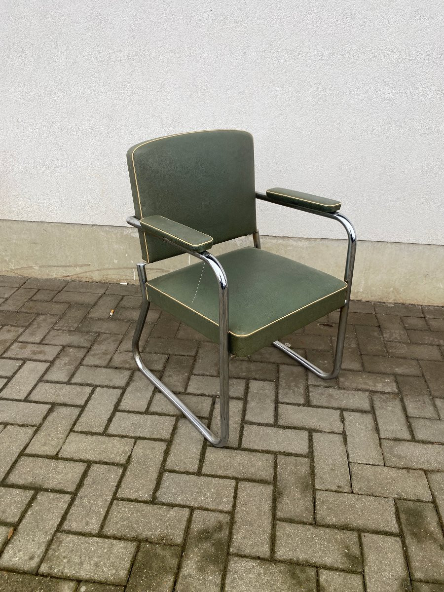 Set Of 9 Art Deco Modernist Armchairs Circa 1930/1950-photo-3