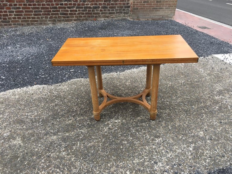 André Arbus (1903-1969) Art Deco Table With Opening And Swiveling Top -photo-4