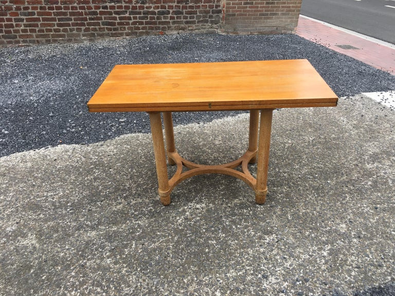 André Arbus (1903-1969) Art Deco Table With Opening And Swiveling Top 