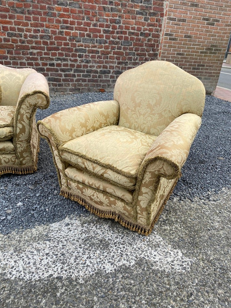 Salon victorien kitch , 1 banquette et deux fauteuils circa 1930/1950 à restaurer-photo-1