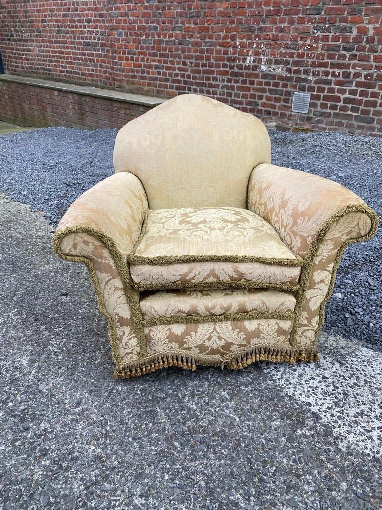 Salon victorien kitch , 1 banquette et deux fauteuils circa 1930/1950 à restaurer-photo-8