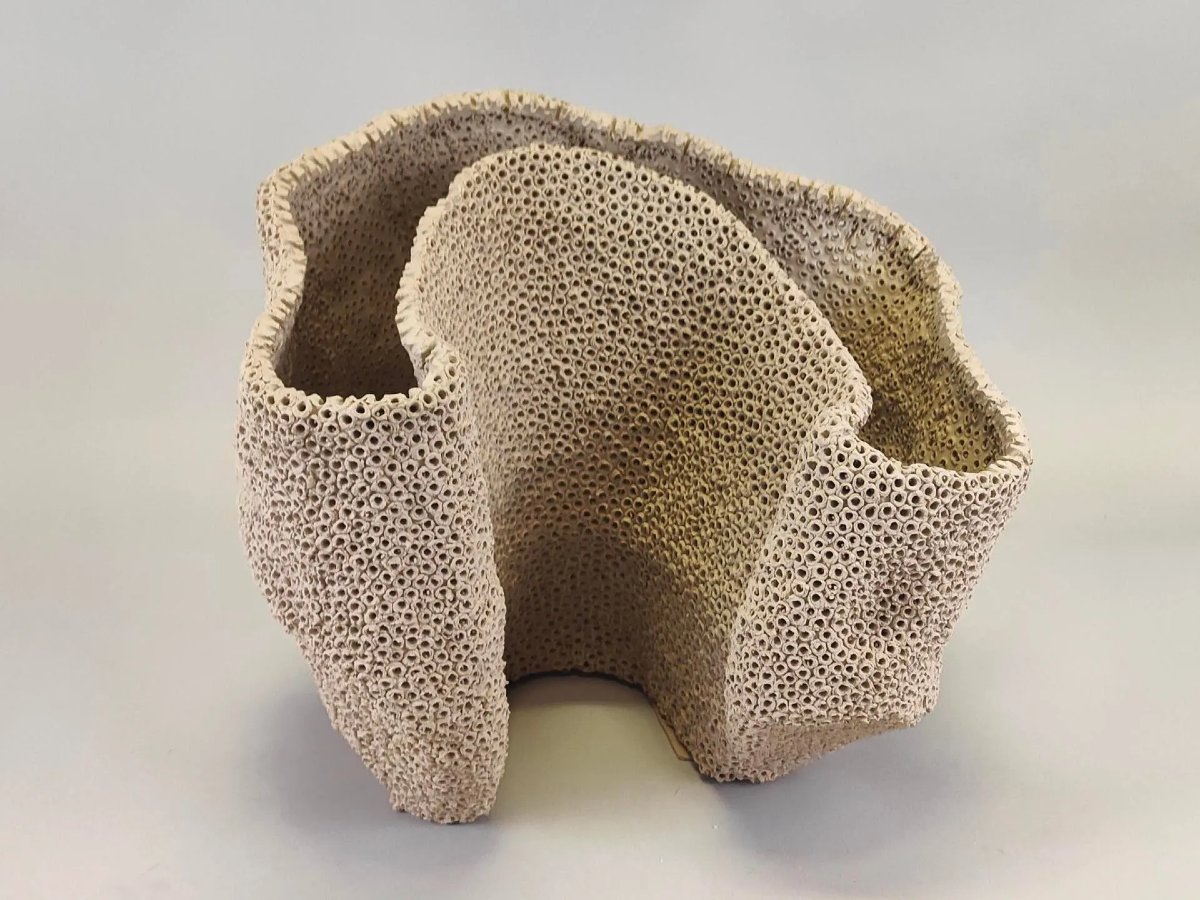 Gilles Caffier (1963) Free-form Ceramic Vase, Signed And Dated-photo-4