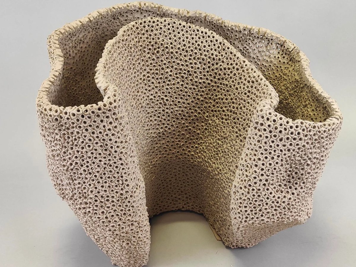 Gilles Caffier (1963) Free-form Ceramic Vase, Signed And Dated-photo-4