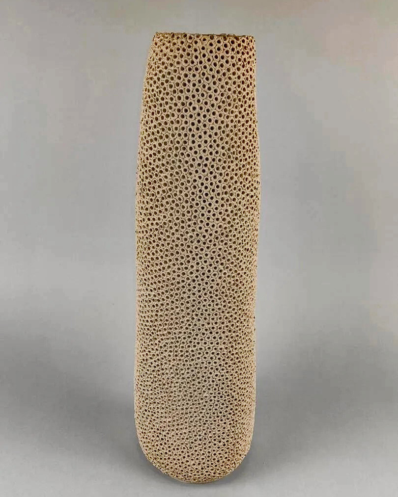 Gilles Caffier (1963) Free-form Ceramic Vase, Signed And Dated