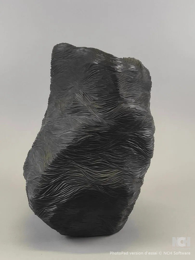 Gilles Caffier (1963) Large Textured Ceramic Vase, Signed -photo-1