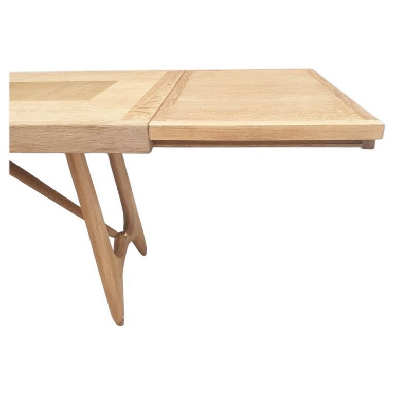 Guillerme et Chambron , table de salle a manger en chêne , Edition Votre Maison circa 1960/1970-photo-2