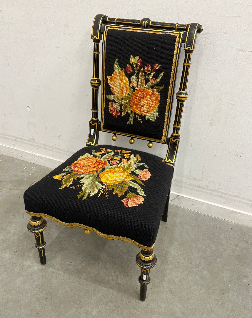 Napoleon III Chair Covered With Tapestry, All In Very Good Condition