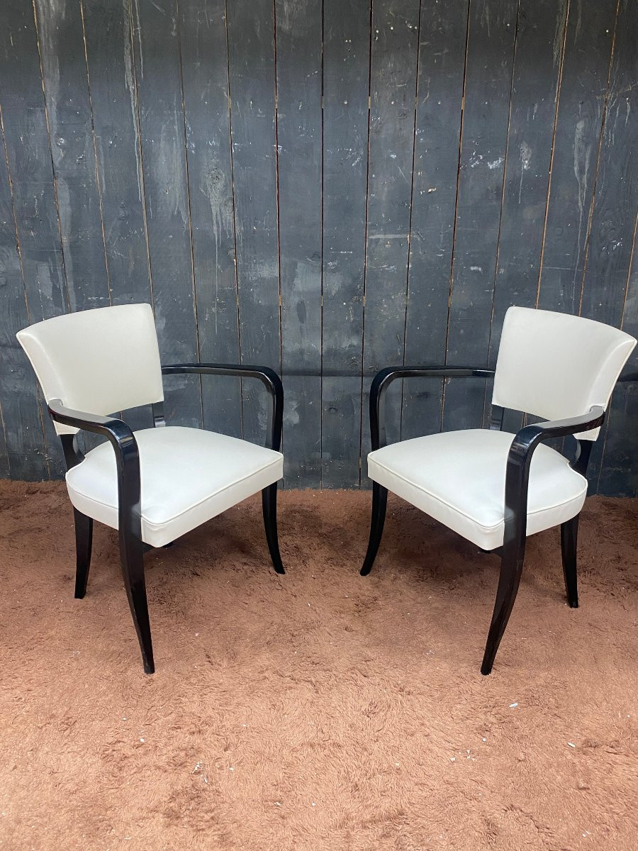 Pair Of Fully Restored Art Deco Armchairs Circa 1930-photo-1