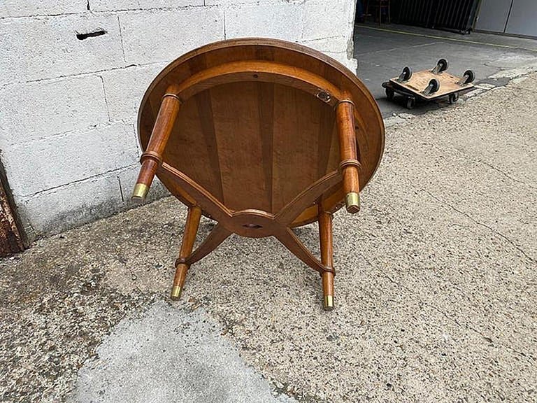 Jules Leleu, Signed Art Deco Pedestal Table, Circa 1930/1940-photo-2