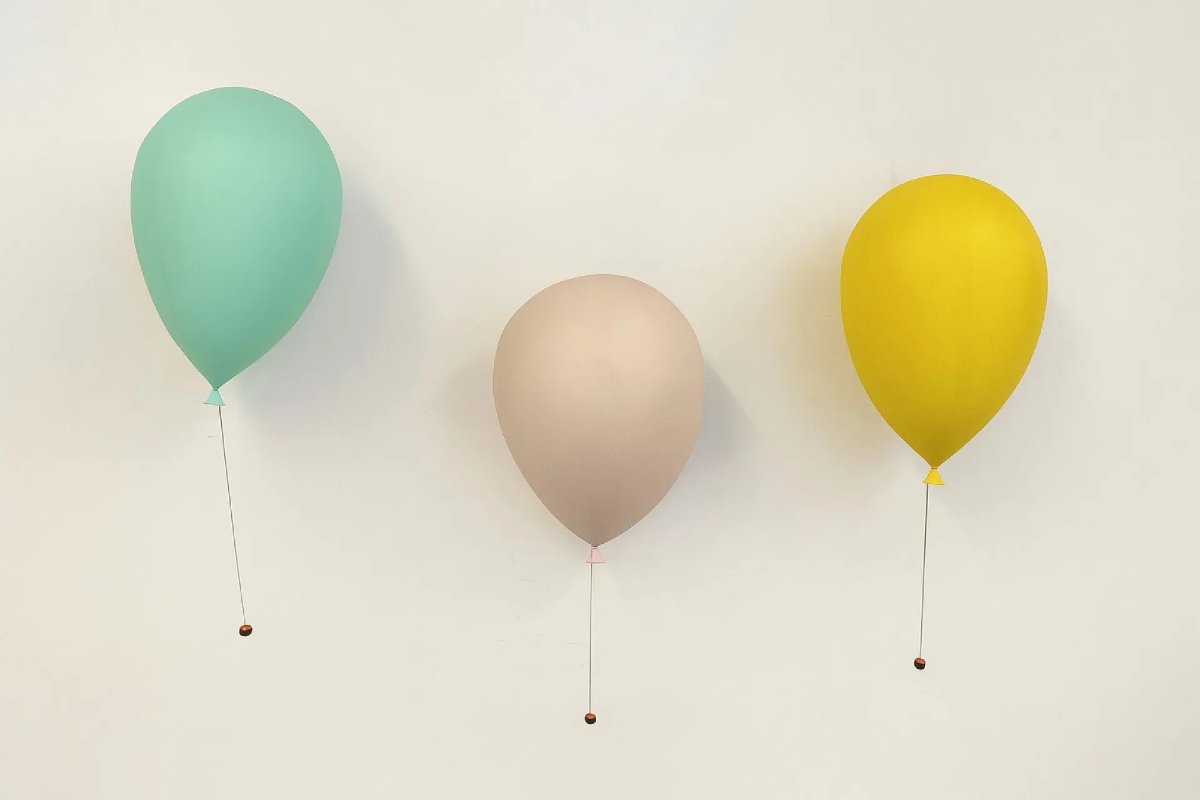3 appliques  ballon, Bilumen par Yves Chritin, Italie 1975 -photo-1