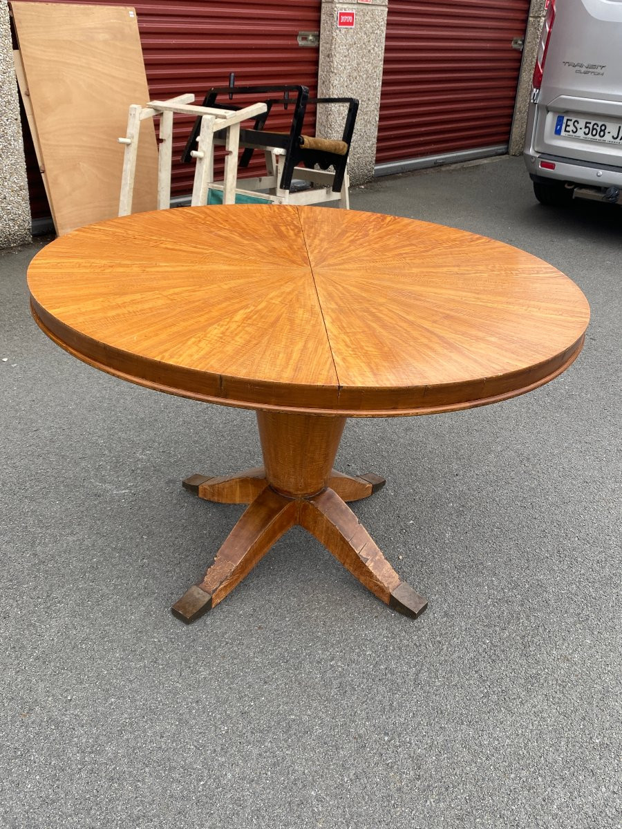 Art Deco Dining Table In Mahogany, Circa 1930, Jules Leleu Style-photo-1