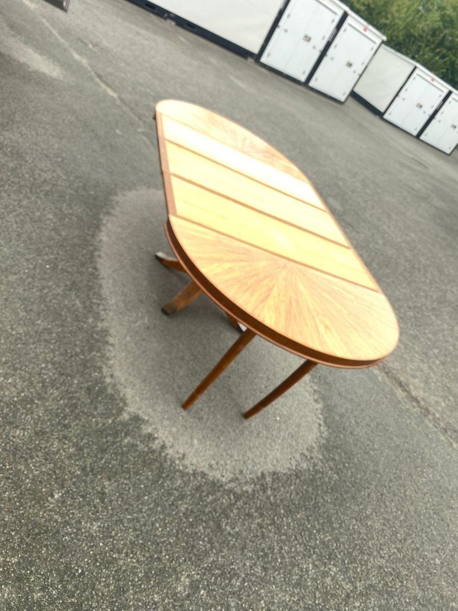 Art Deco Dining Table In Mahogany, Circa 1930, Jules Leleu Style-photo-8
