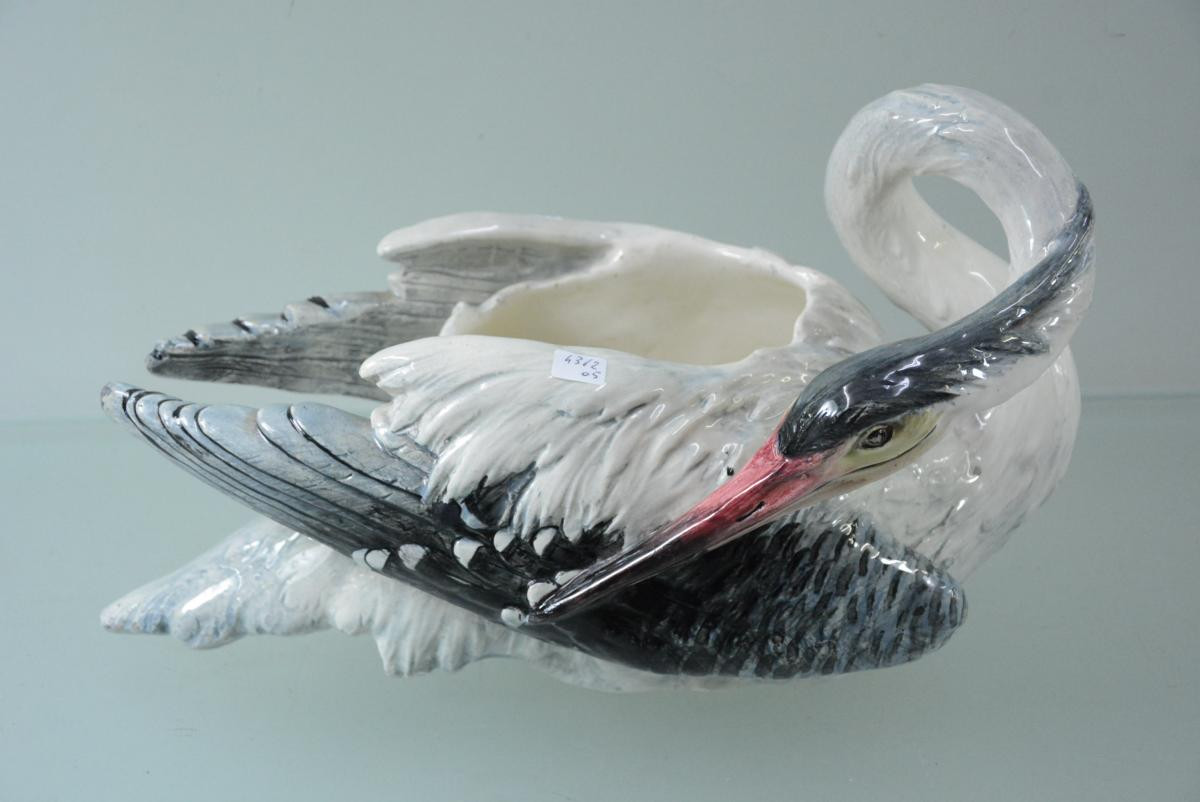 Delphin Massier Jardinière Art Nouveau, Vallauris Circa 1900 