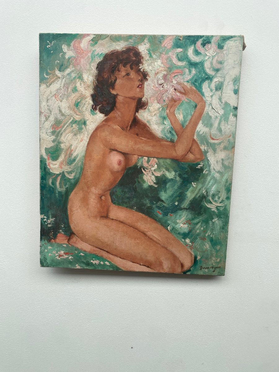 Oil On Canvas Art Deco Style Circa 1950 Bearing A Domergue Signature-photo-3