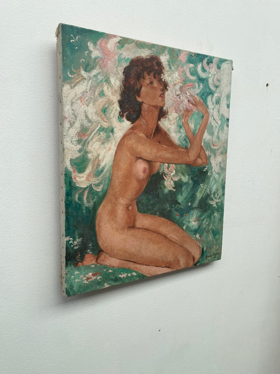 Oil On Canvas Art Deco Style Circa 1950 Bearing A Domergue Signature-photo-5