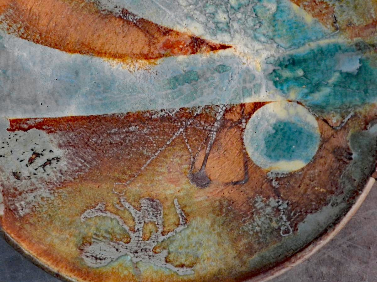 Madoura,  Grand Plat En Ceramique, Attribué à Suzanne Ramie circa 1950/1960 -photo-3