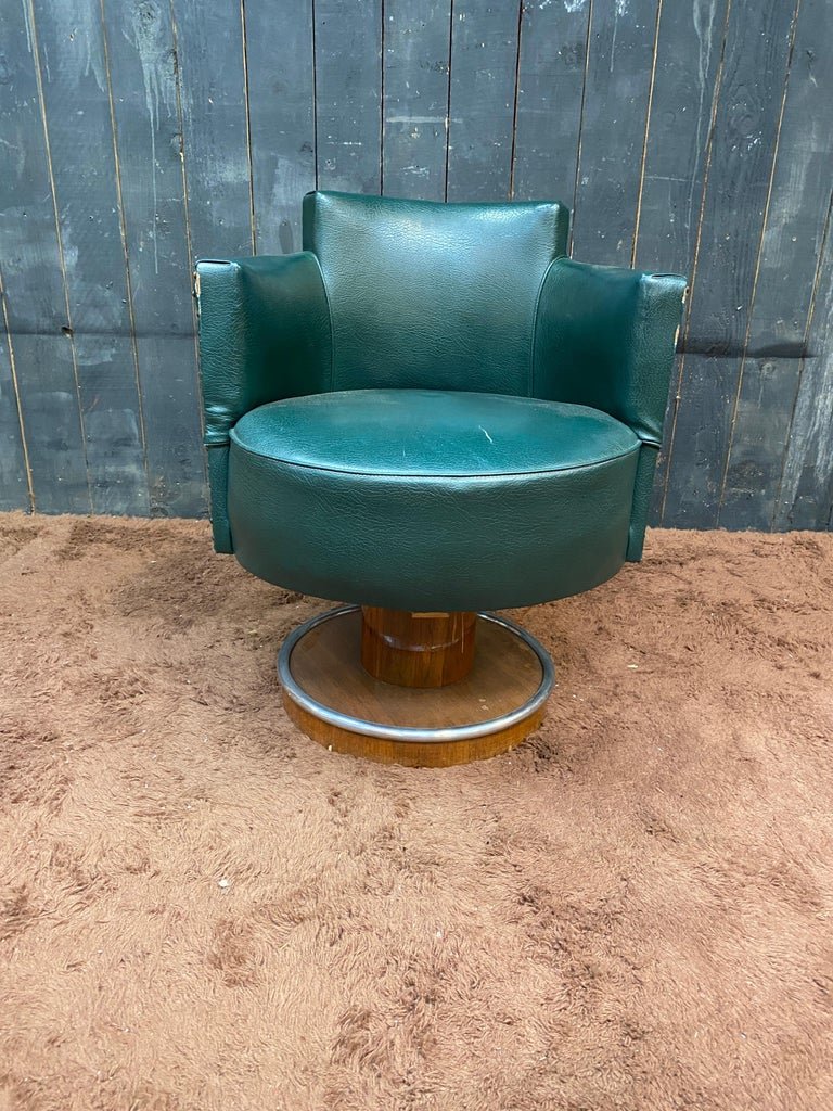 De Coene , fauteuil de bureau art deco en palissandre  circa 1930/1940-photo-5
