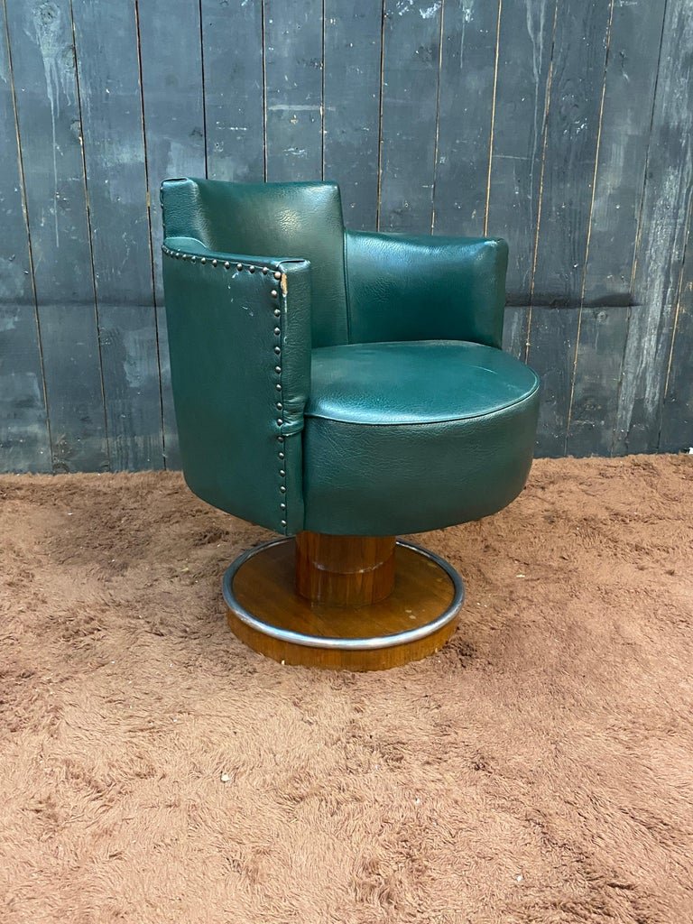 De Coene , fauteuil de bureau art deco en palissandre  circa 1930/1940-photo-6