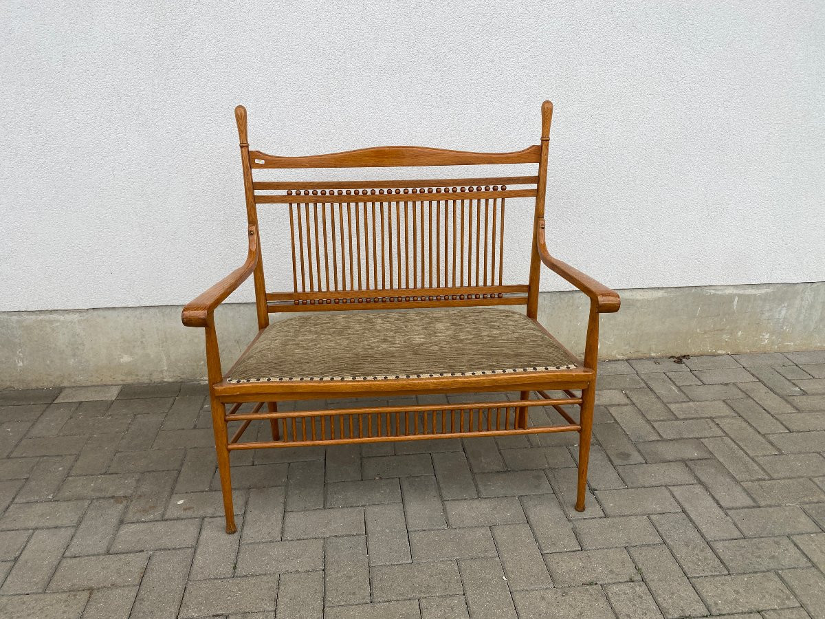 Viennese Session Bench Attributed To Thonet, Austria Circa 1900-photo-1