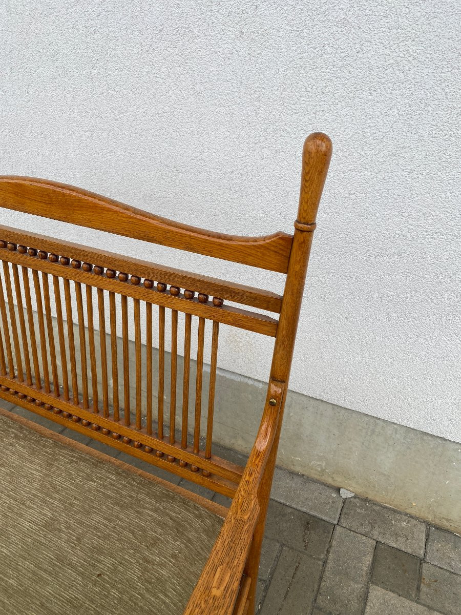 Viennese Session Bench Attributed To Thonet, Austria Circa 1900-photo-3