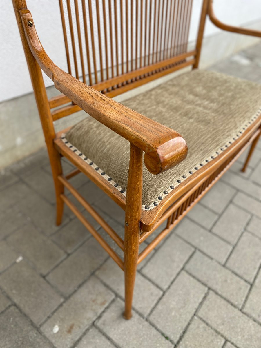Viennese Session Bench Attributed To Thonet, Austria Circa 1900-photo-6