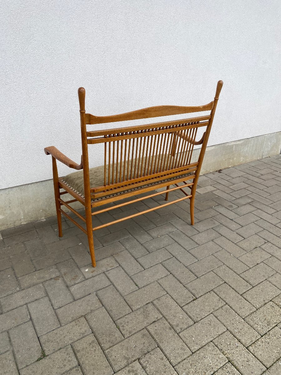 Viennese Session Bench Attributed To Thonet, Austria Circa 1900-photo-7