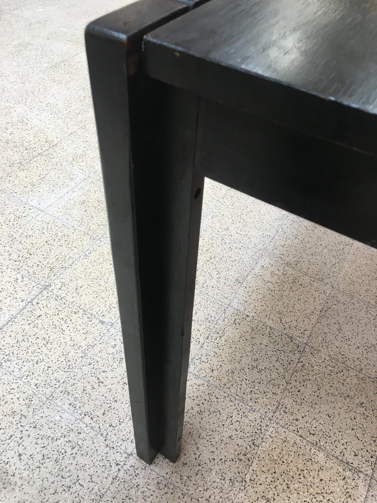 De Coene. Blackened Oak Dining Table, Circa 1950-1960-photo-3