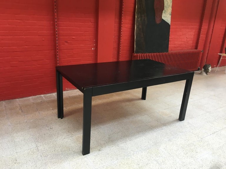 De Coene. Blackened Oak Dining Table, Circa 1950-1960-photo-4