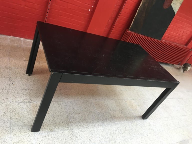 De Coene. Blackened Oak Dining Table, Circa 1950-1960-photo-3