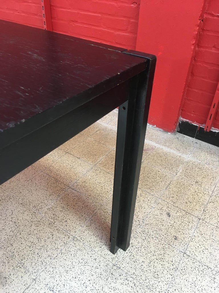 De Coene. Blackened Oak Dining Table, Circa 1950-1960-photo-6