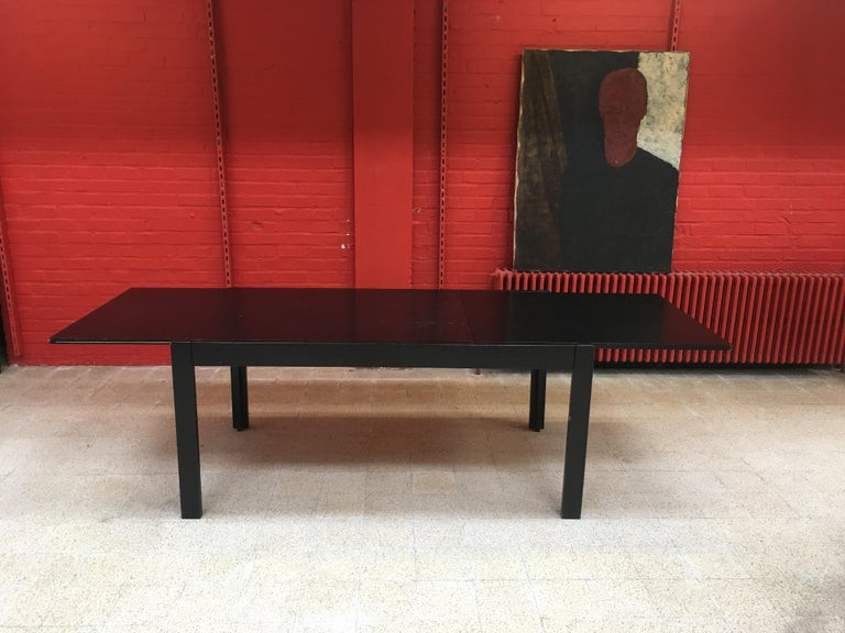 De Coene. Blackened Oak Dining Table, Circa 1950-1960