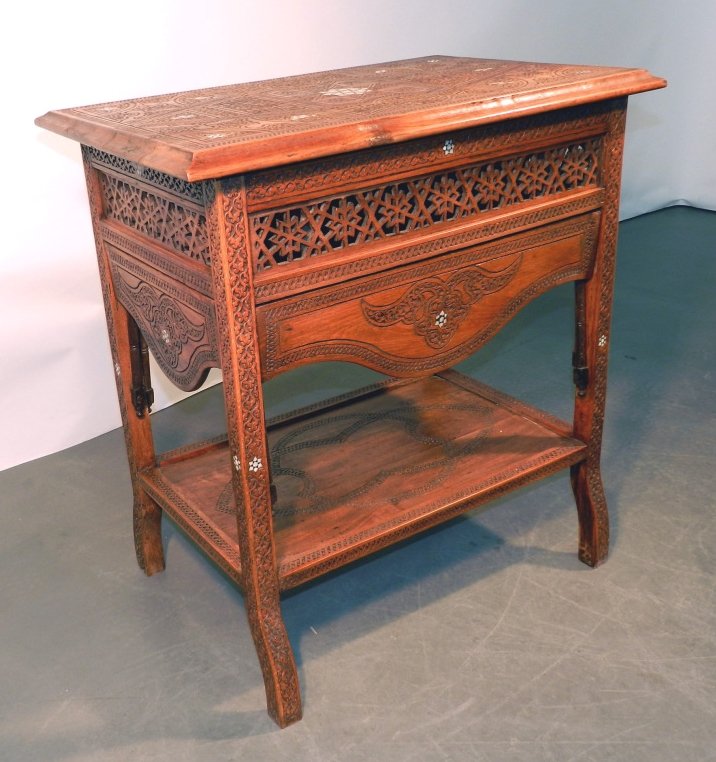 Antique Tea Table, Syria 19th Century, Fully Restored-photo-4