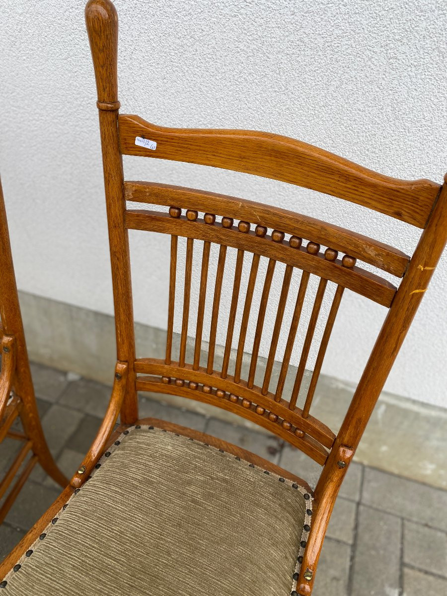 4 chaises  Sessession Viennoise attribué a Thonet , Autriche circa 1900-photo-4