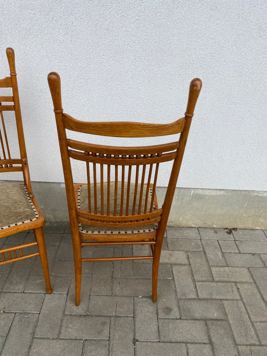 4 chaises  Sessession Viennoise attribué a Thonet , Autriche circa 1900-photo-5