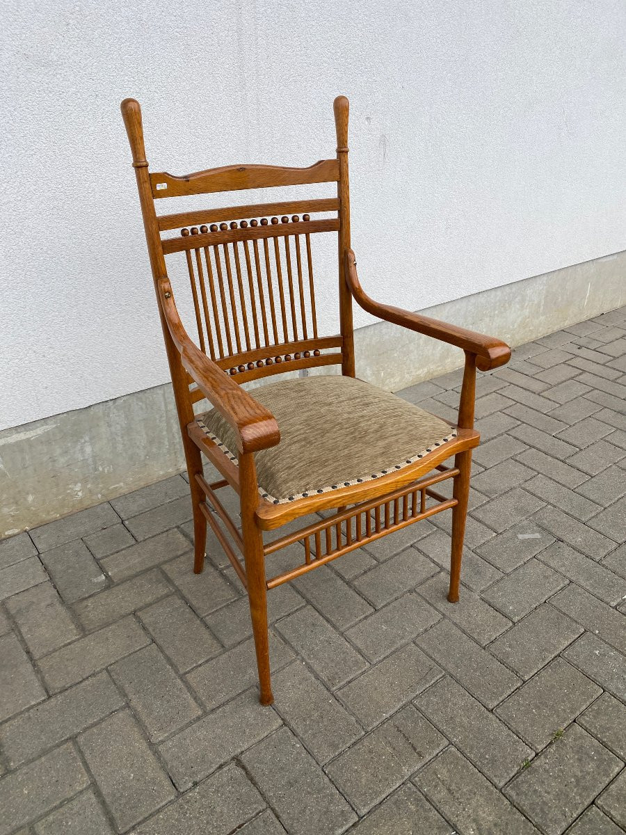 1 fauteuil Secession Viennoise attribué a Thonet , Autriche circa 1900-photo-2