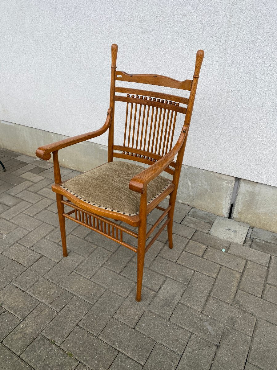 1 fauteuil Secession Viennoise attribué a Thonet , Autriche circa 1900-photo-3