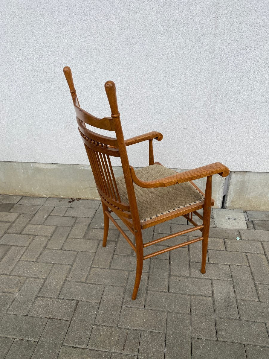 1 fauteuil Secession Viennoise attribué a Thonet , Autriche circa 1900-photo-4