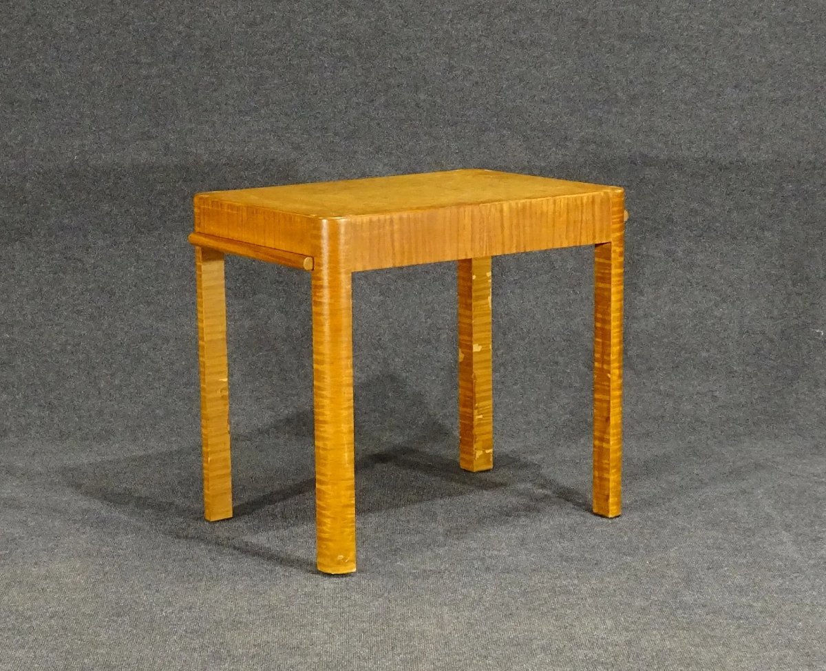 table desserte art deco en placage de citronnier et loupe ? circa 1930-photo-3