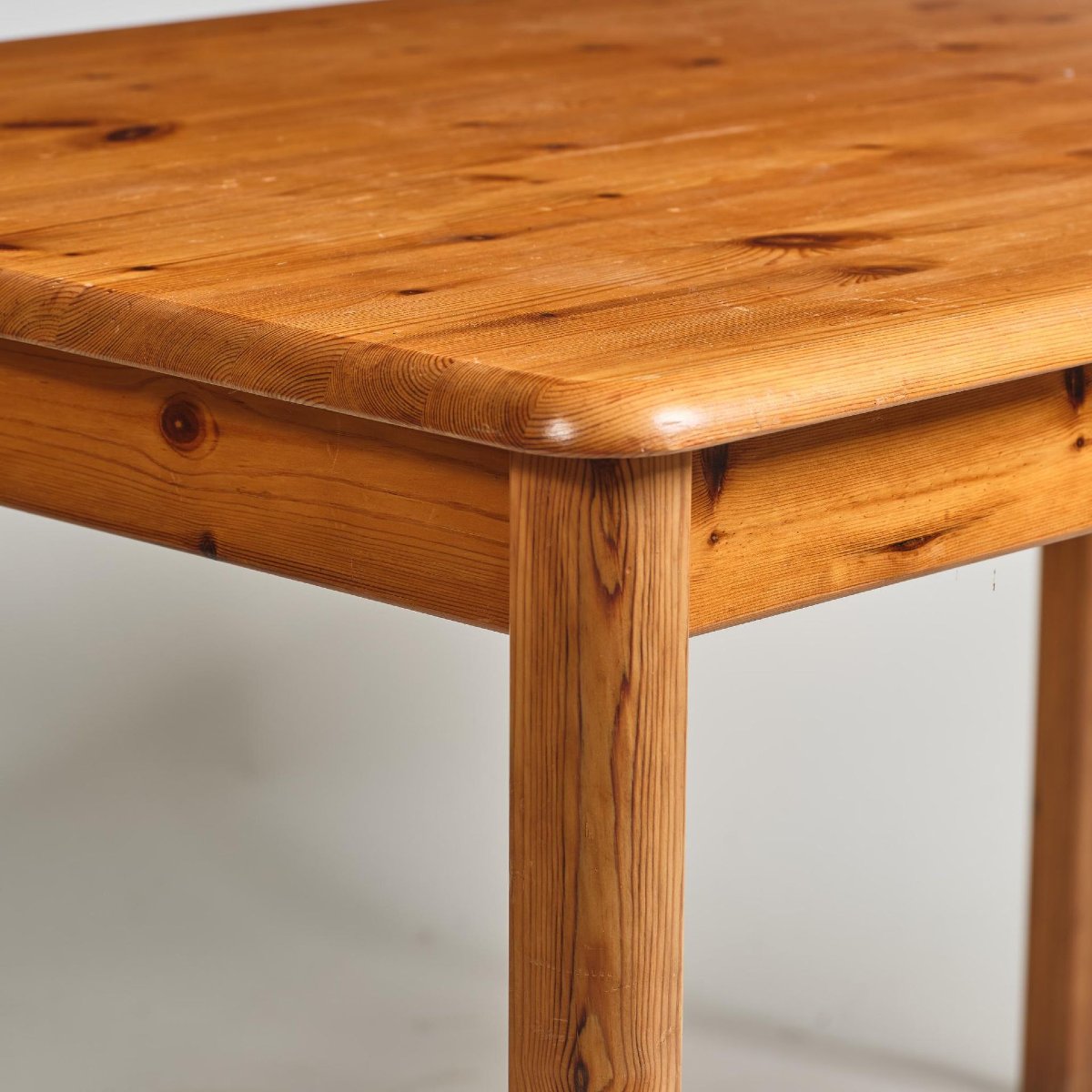 Table And Chairs Made Of Fir Wood, French Work Circa 1950/1960-photo-3