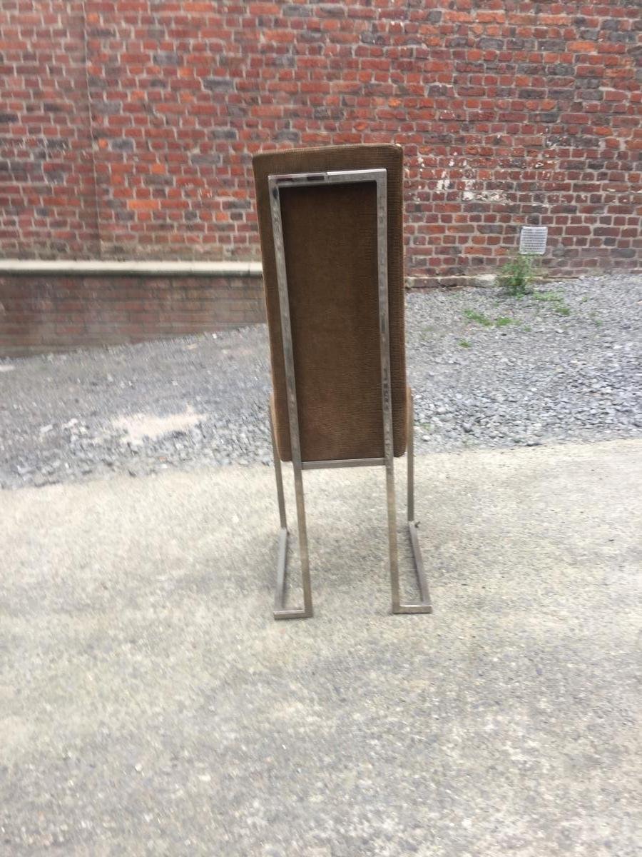 Maison Jansen ,Suite de 6 chaises hauts dossiers circa 1970 -photo-4