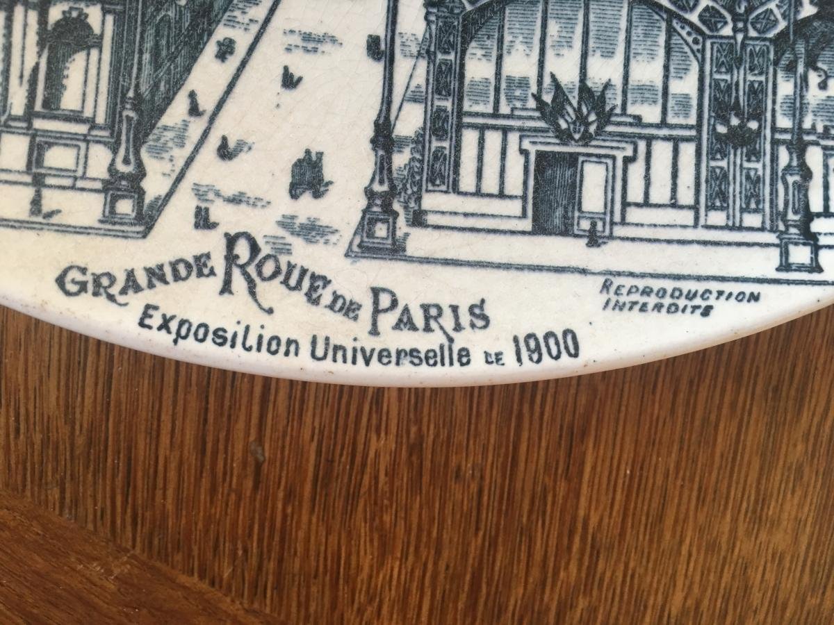  "Grand Plat En Céramique , "la Grande Roue De Paris ,exposition Universelle De Paris 1900-photo-4