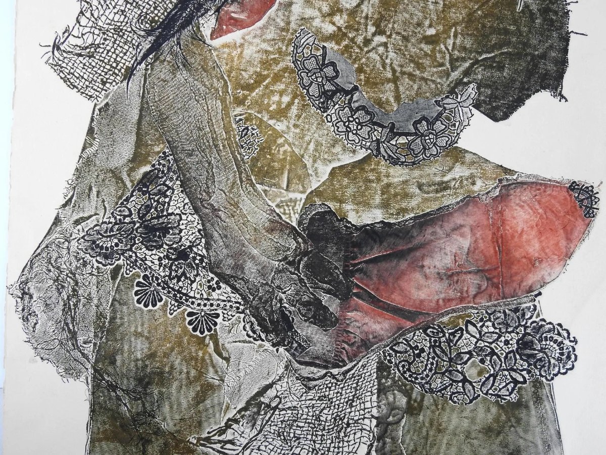 Alain BOURBONNAIS (1925-1988) : Gratte-cul. 1976. art singulier -photo-2